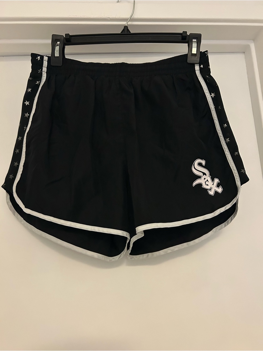 Victory Secret Chicago White Sox Black Athletic Shorts with White Trim Size L